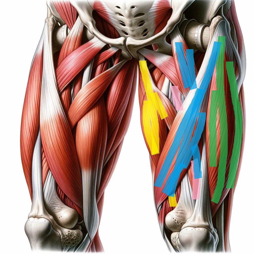 Anatomical Image of the quadriceps. 