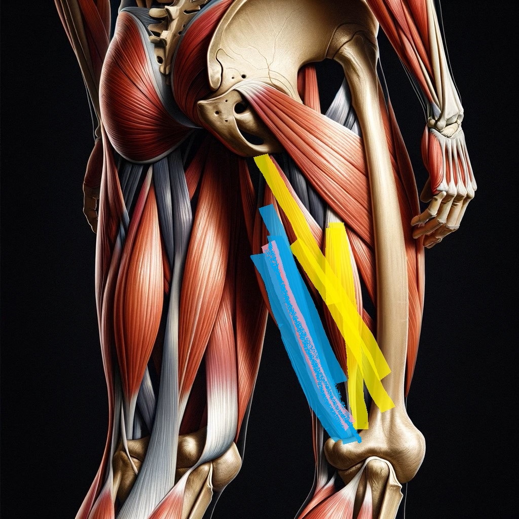 Anatomical image of the hamstrings 