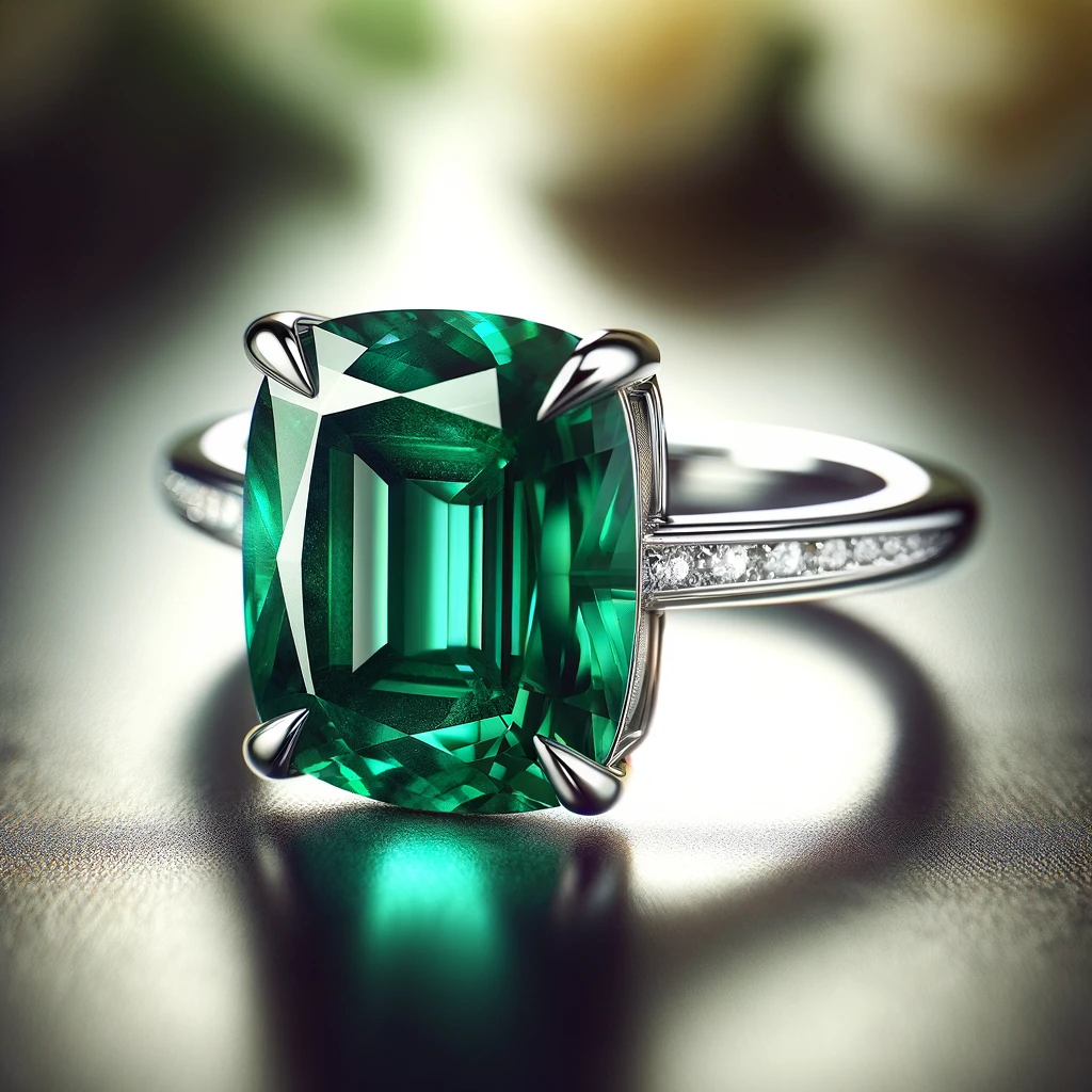 Emerald engagement ring 