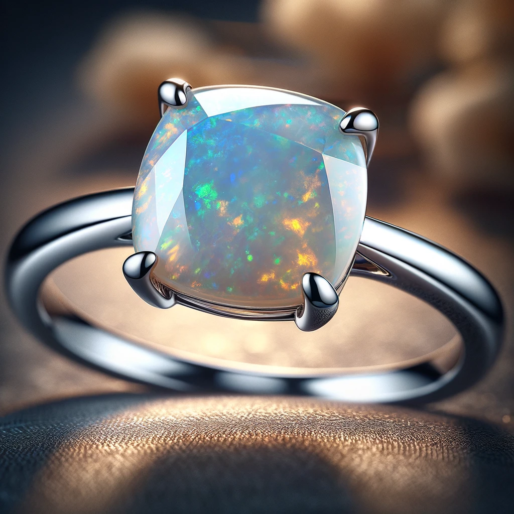 Opal engagement ring 