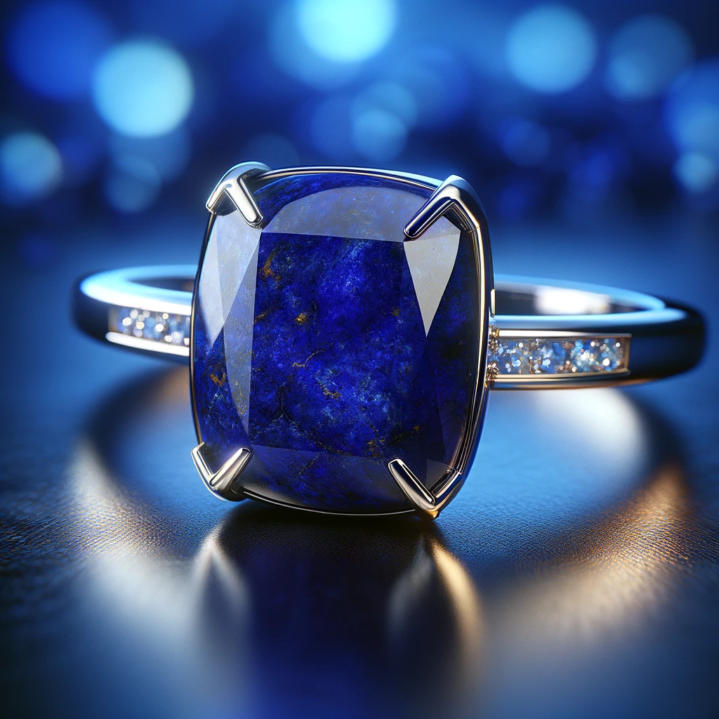  Lapis lazuli engagement ring