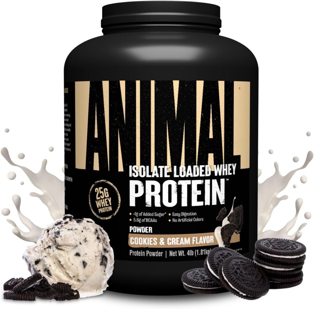 Animal whey protein milk and cookies flavor